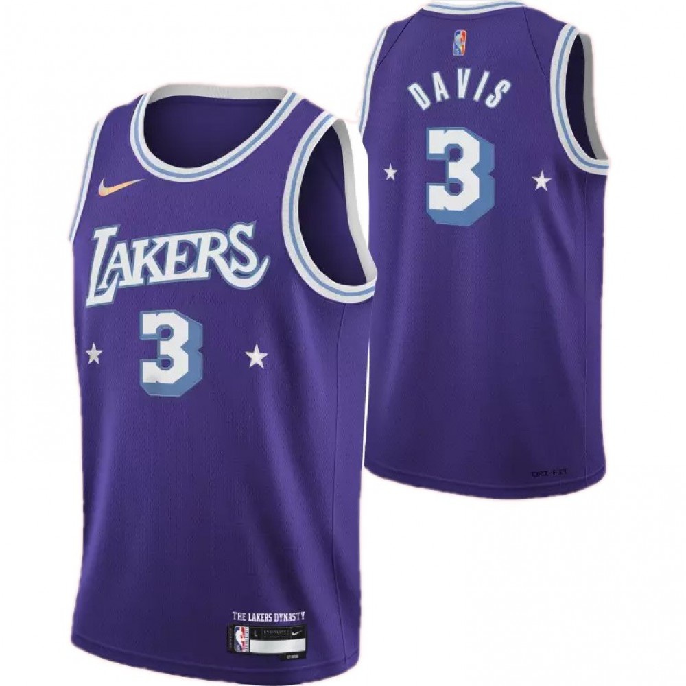 Men's LosAngeles Lakers Anthony Davis #3 Purple 2021/22 Swingman NBA Jersey - City Edition-Pro Kit Vault | Brand New 26/27 Sports Jerseys